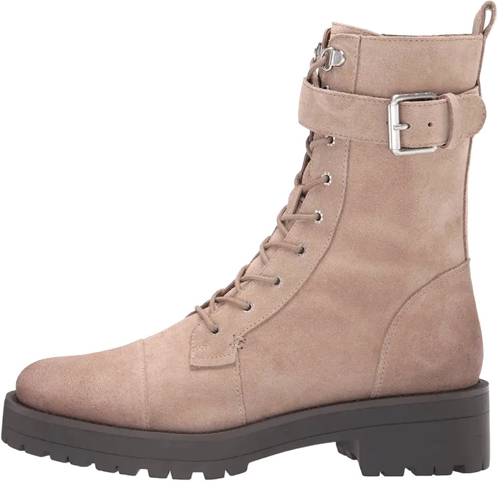 Sam Edelman Women's Junip Combat Boot Suede Leather Lug Sole Shoes Size 8.5M New